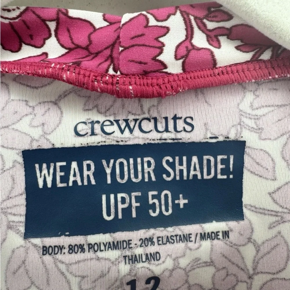 J Crew Crewcuts Swim UPF 50 Sun Shirt Liberty London Flower Print 12 Rashguard